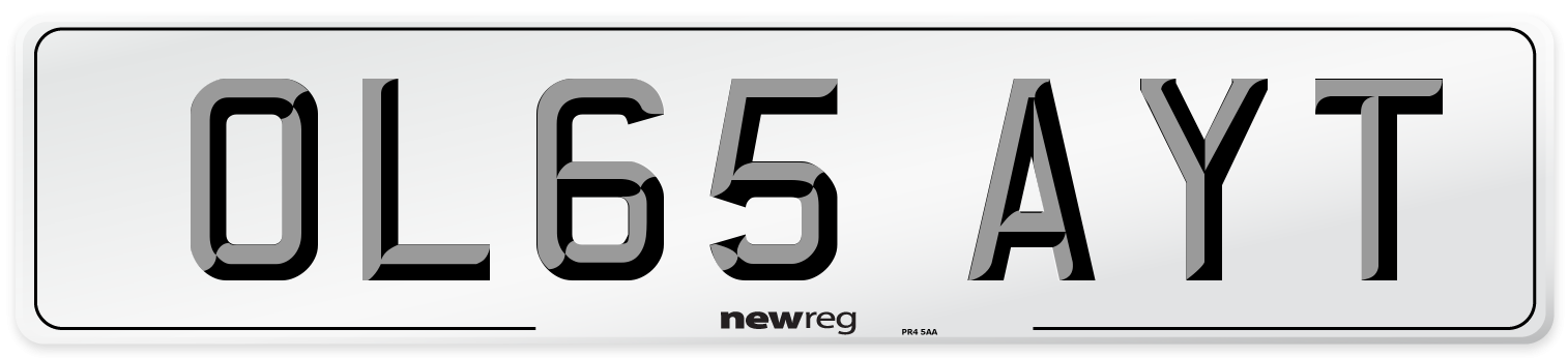 OL65 AYT Number Plate from New Reg